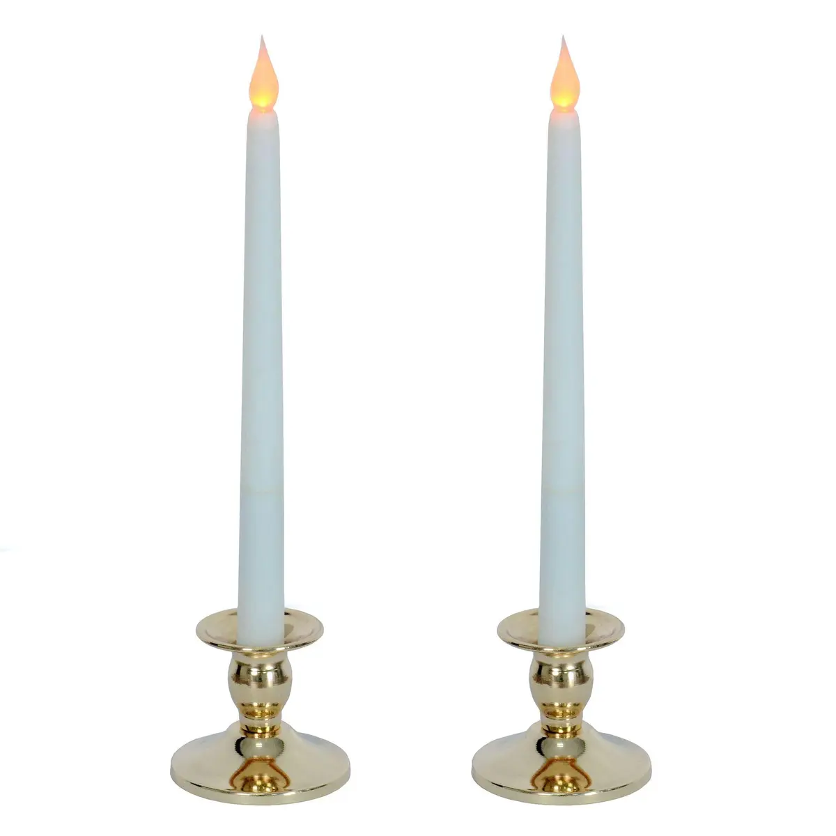 hanya Gold Metal Taper Candle Holder Set of 2 | Decorative Candlestick Holder for Home Decor, Weddings, Events - main product image