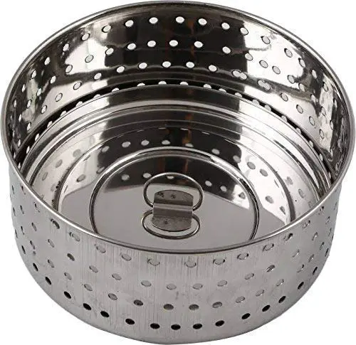 champriti Stainless Steel Paneer Mould Maker with Press Lid 350ml (12.17 Fl Oz) | Easy Release Round Shape - view 2