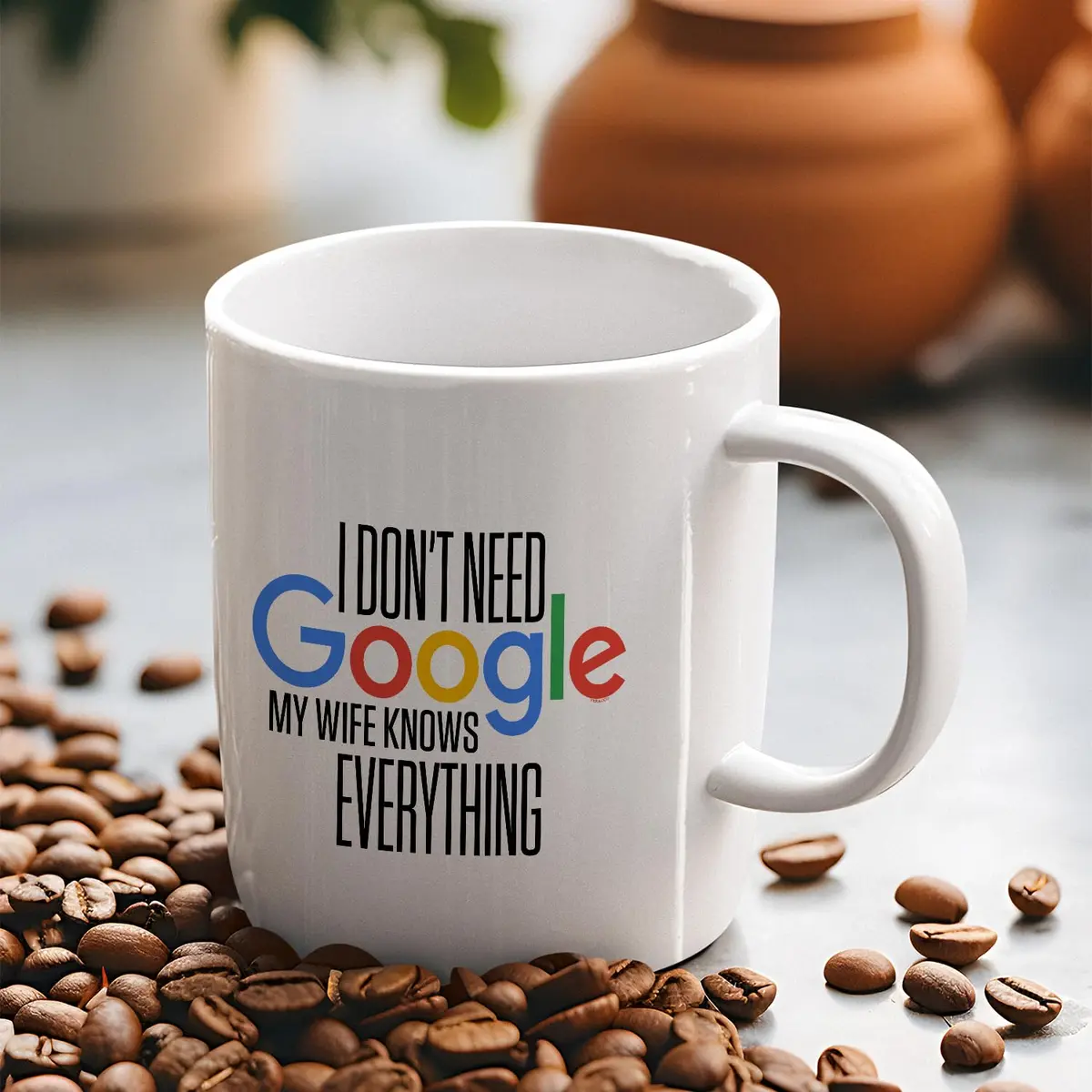 Veracco I Don't Need My Wife Knows Everything Ceramic Coffee Mug 11oz | Funny Gifts For Her - view 4