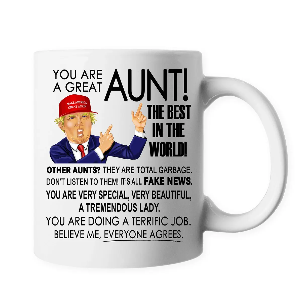 Promotion & Beyond Great Aunt Ceramic Coffee Mug 414ml (14 Oz) | Funny Gift for Aunt - main product image