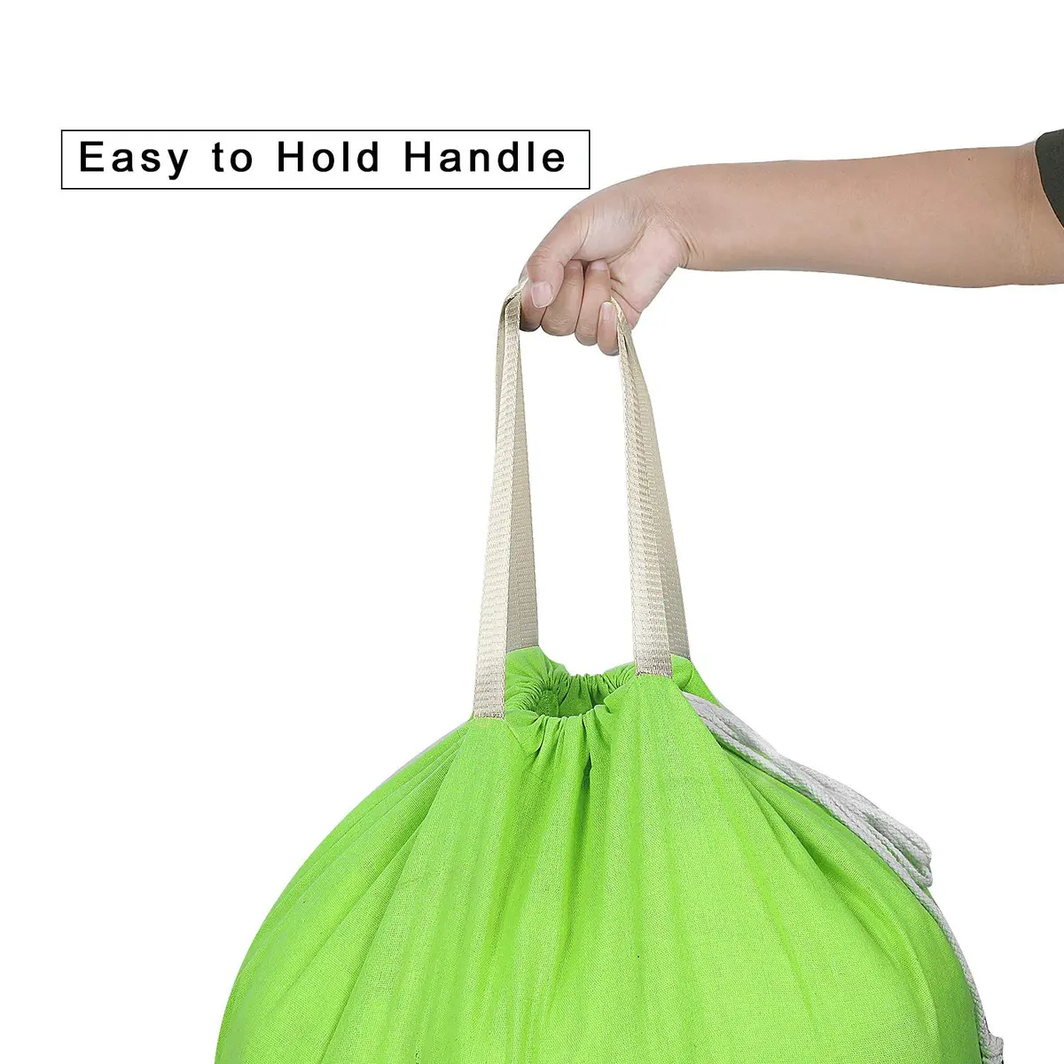 SANFERGE Heavy Duty Laundry Bag with Drawstring and Handle | Extra Large 28x40 Inch, Durable Rip-Stop Material, Foldable & Portable for Household & Travel - view 3