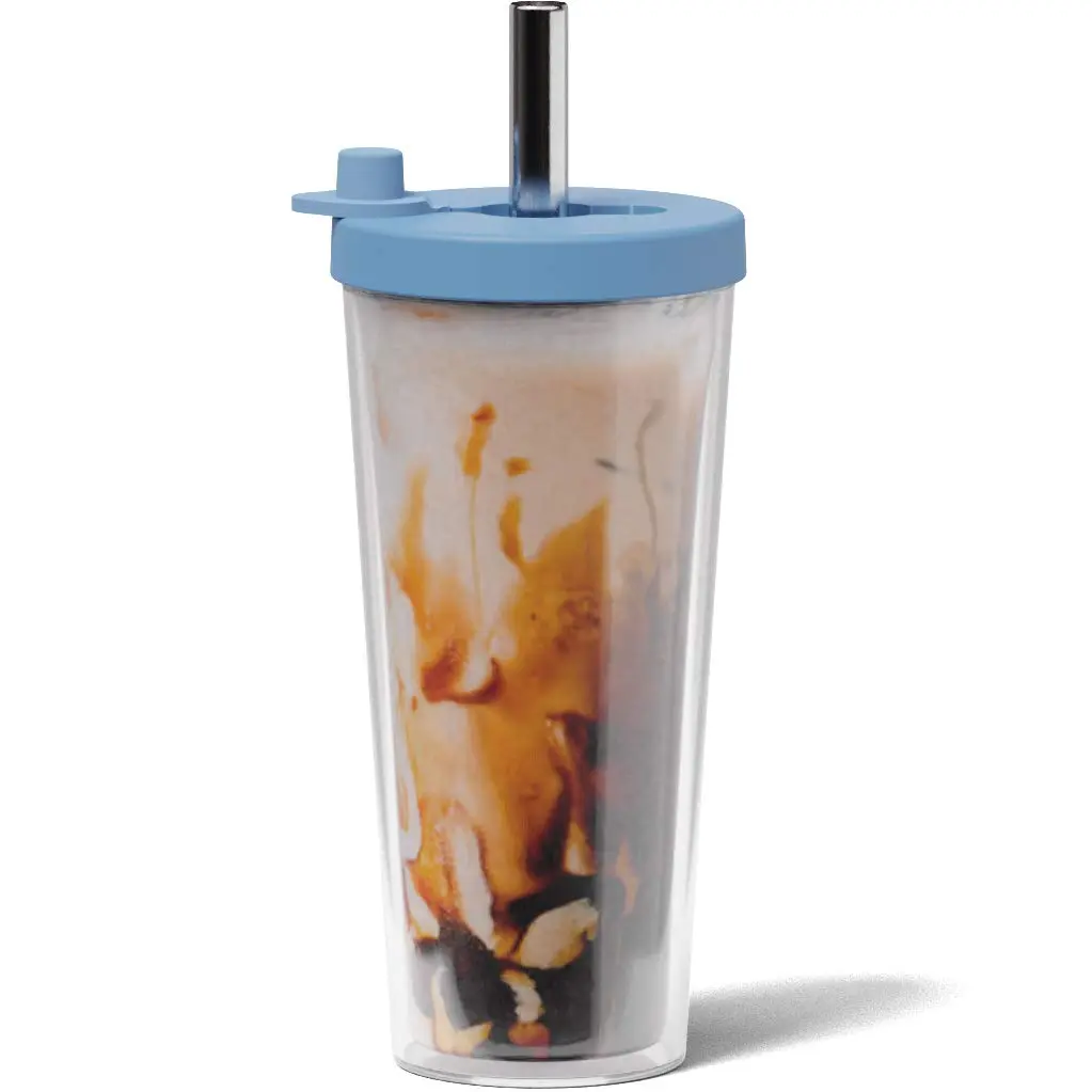 Dodoko Reusable Boba Tumbler 500ml (17 oz) | Insulated Cold Drink Cup with Wide Lid & Telescopic Straw - main product image