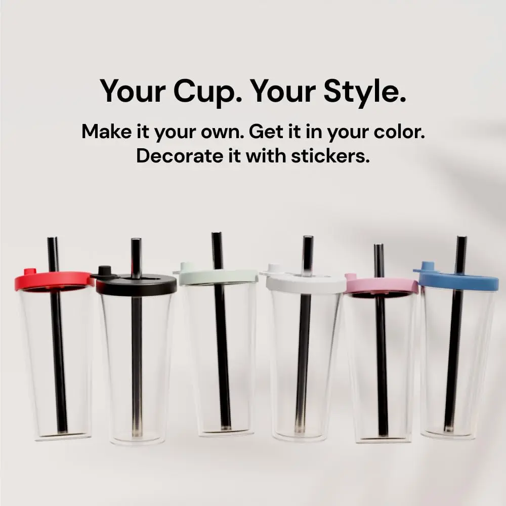 Dodoko Reusable Boba Tumbler 500ml (17 oz) | Insulated Cold Drink Cup with Wide Lid & Telescopic Straw - view 8