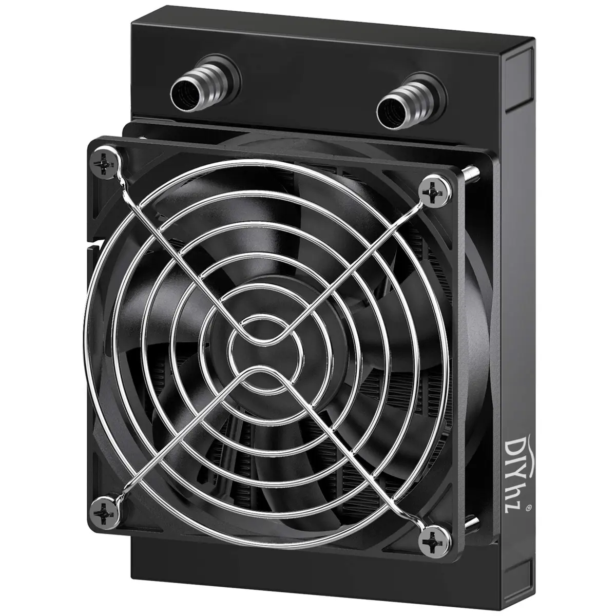 DIYhz 80mm Water Cooling Radiator with Fan | 120x80x35mm Aluminum Heat Exchanger for CPU PC Laser Systems - main product image