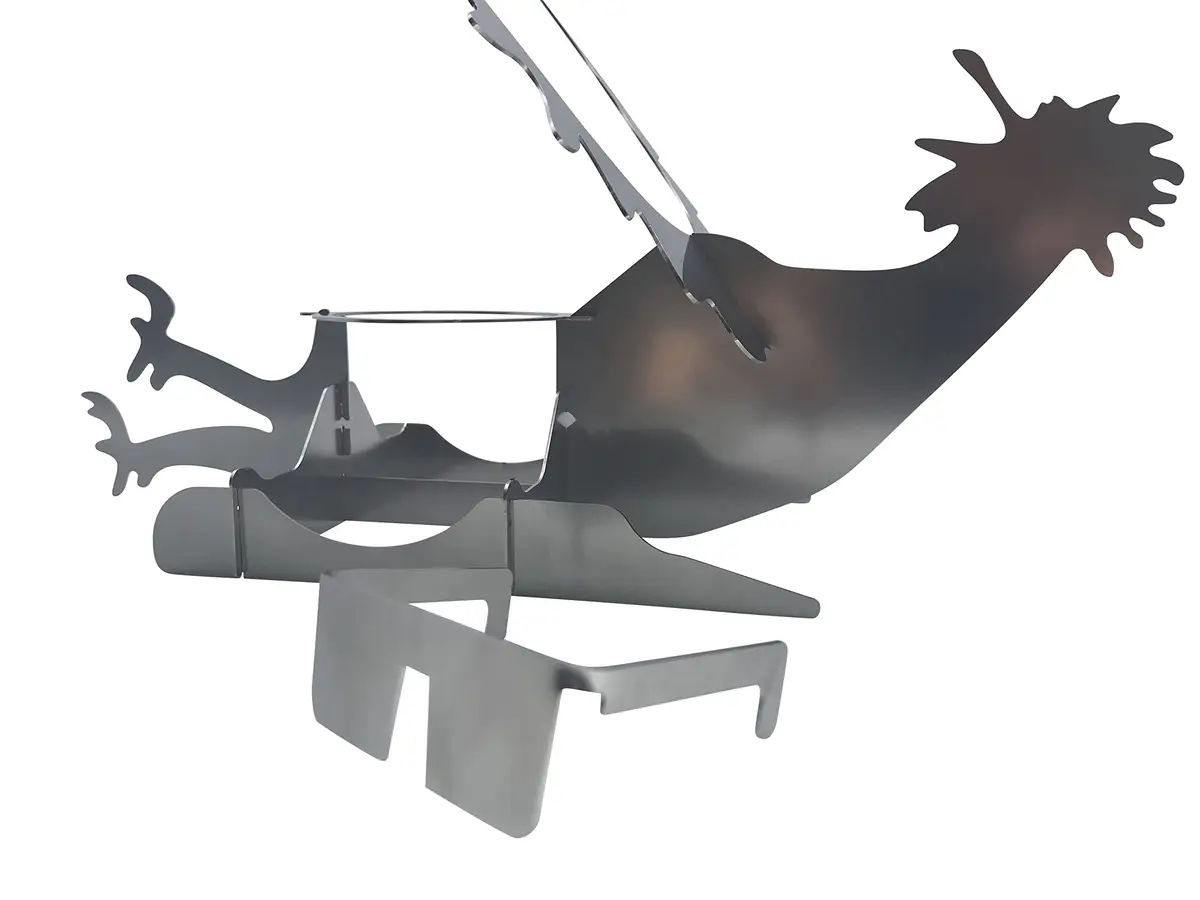 Tom's RiDICulous Things Rooster Love Beer Can Chicken Stand - Stainless Steel Funny BBQ Roaster Rack | 4-Inch Width - view 3