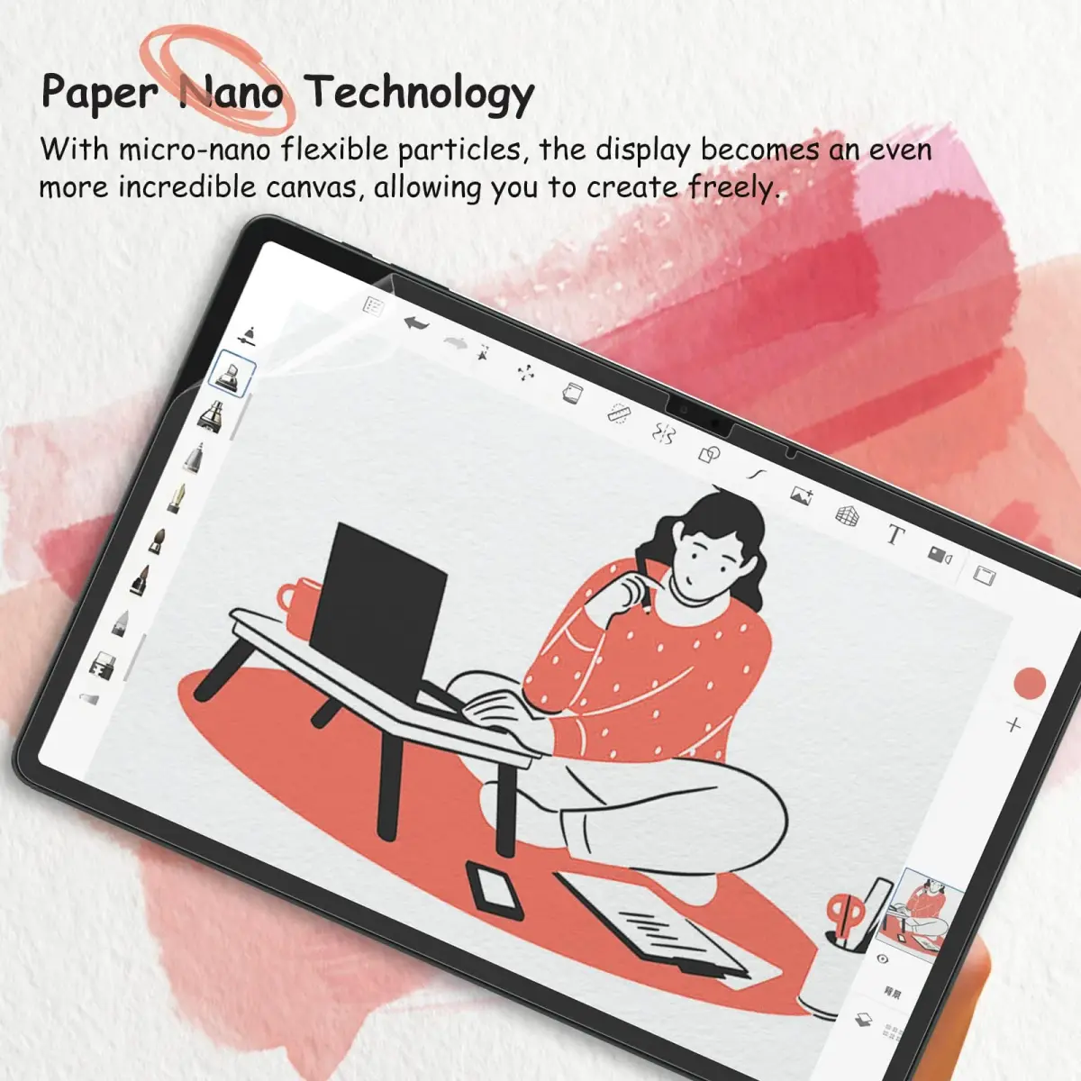 bersem Paperfeel Screen Protector for Samsung Tab S11/S10 Lite/S10 FE/S9 FE/S9/S8/S7 | Realistic Paper Touch for Drawing & Writing - view 4