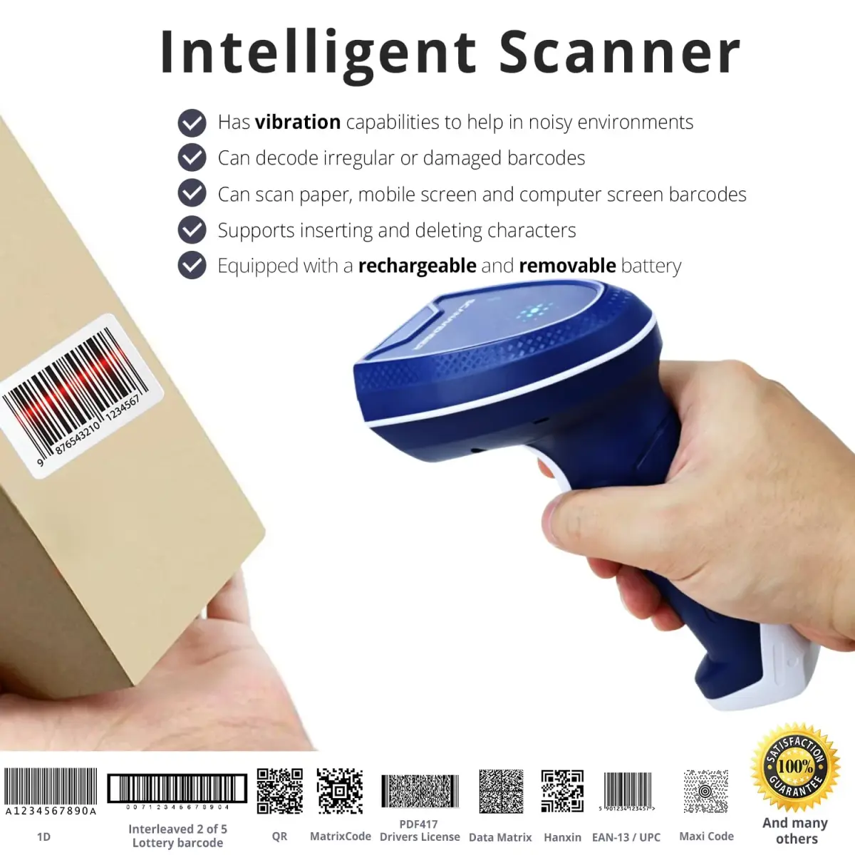 ScanAvenger 1D & 2D Bluetooth Barcode Scanner | 25cm/s Scan Speed, 493ft Range - view 7