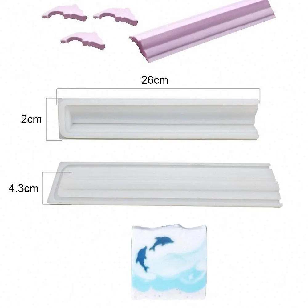 MoldFun Dolphin Shaped Silicone Mold 4.3x2x26cm | Food Grade, Heat-Resistant, Craft Supplies - view 2