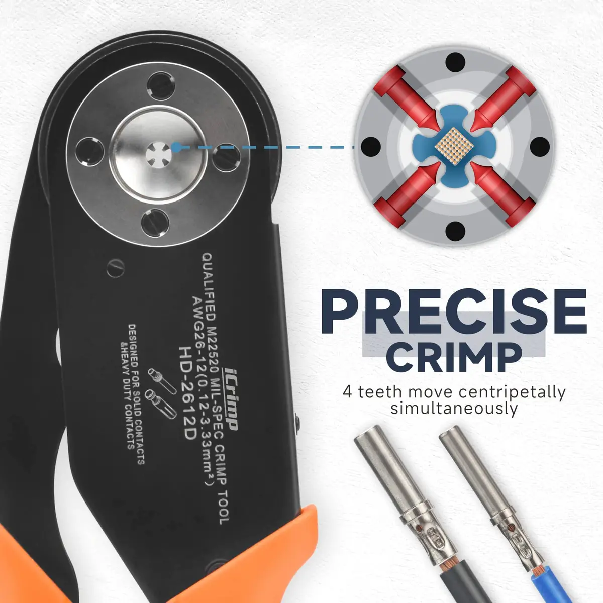 IWISS iCrimp Deutsch Terminal Crimper, 26-12 AWG | Precise, Durable, Automotive & Marine Use - view 3