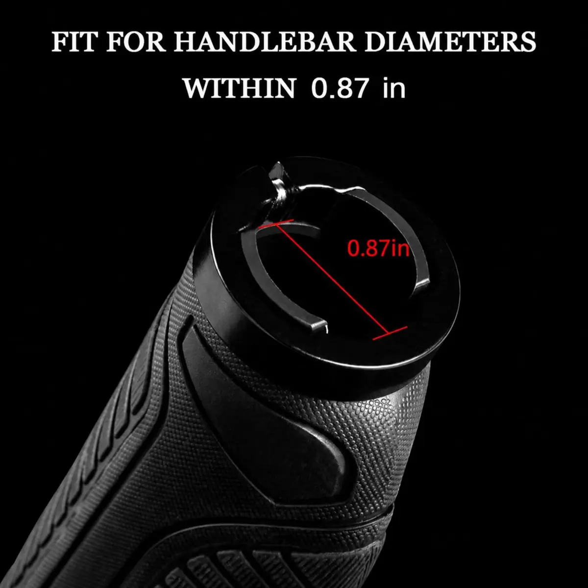 ROCKBROS Handlebar Grips Double Aluminum Clamp Lock Anti-Slip Red | Ergonomic MTB & BMX Grip - view 4