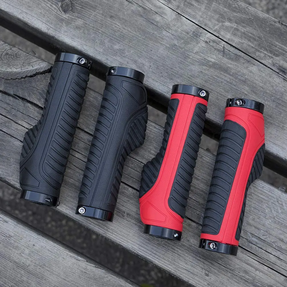 ROCKBROS Handlebar Grips Double Aluminum Clamp Lock Anti-Slip Red | Ergonomic MTB & BMX Grip - view 8