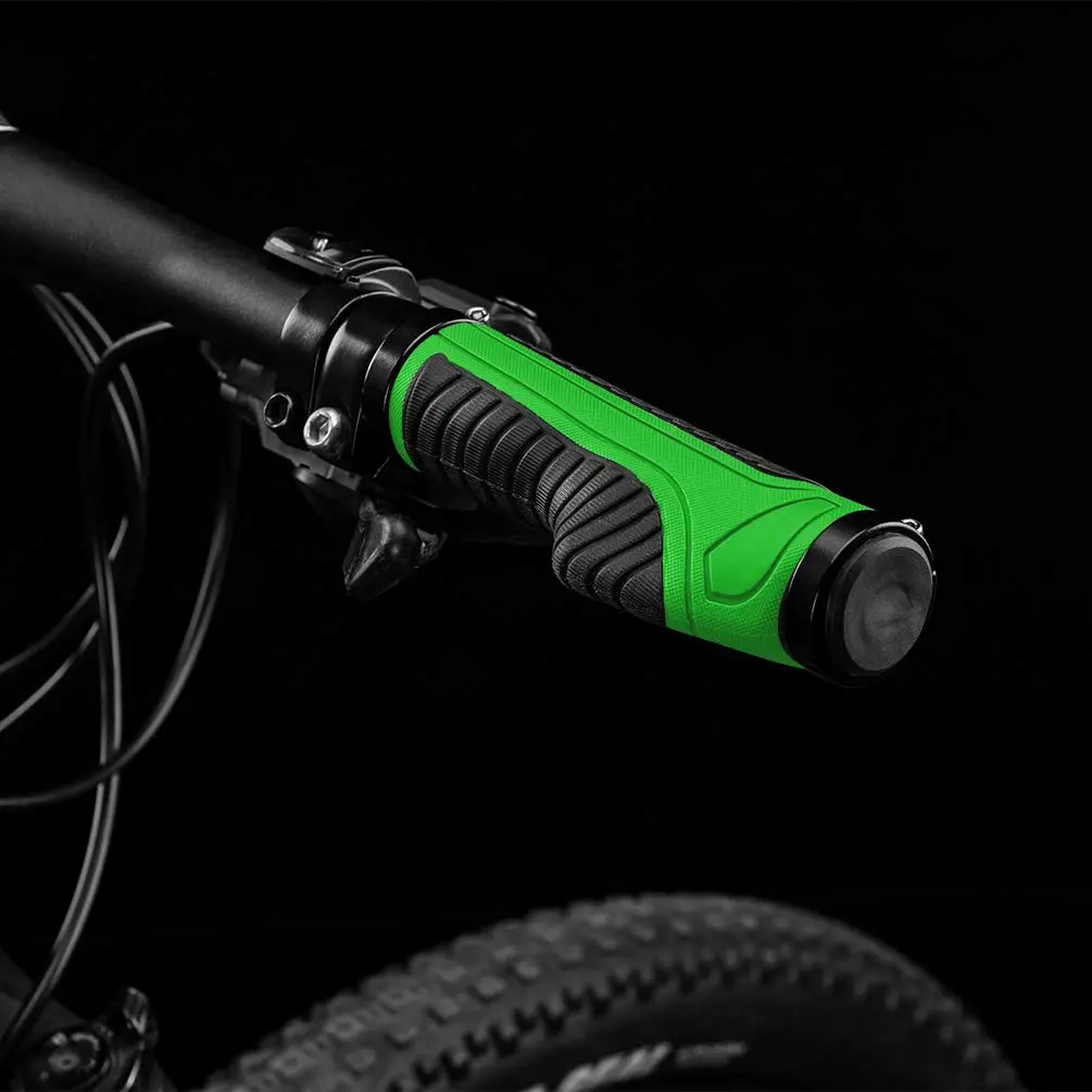 ROCKBROS Handlebar Grips Aluminum Lock-on Anti-Slip Green | Ergonomic MTB & BMX - view 7