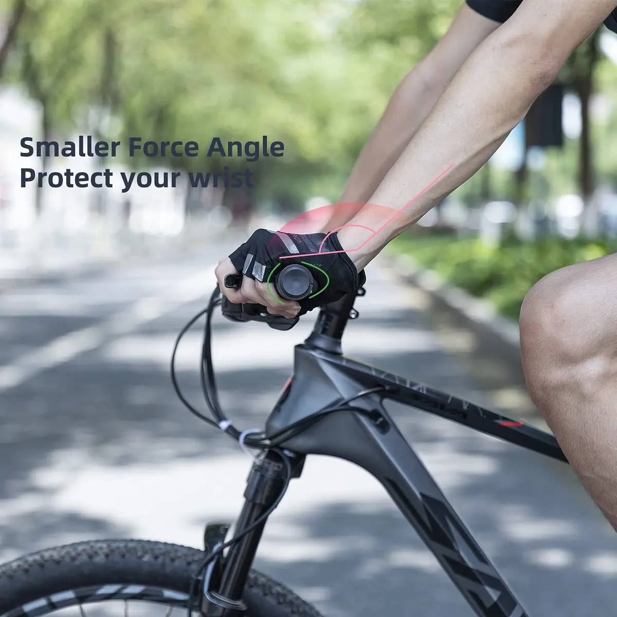 ROCKBROS Handlebar Grips Aluminum Lock-on Anti-Slip Blue | Ergonomic MTB & BMX - view 6