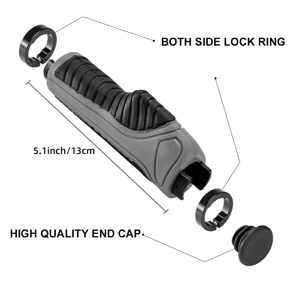ROCKBROS Handlebar Grips Double Aluminum Clamp Lock Anti-Slip Green | Ergonomic MTB & BMX Grip - view 2