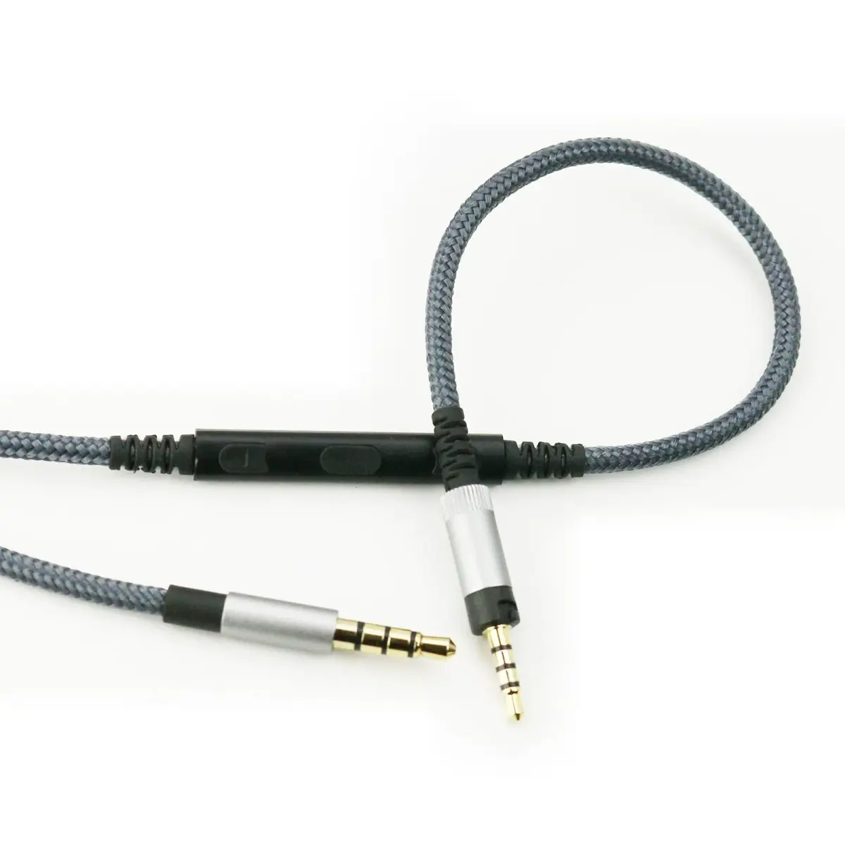 NewFantasia Headphone Cord Audio Cable 1.3m (4.3ft) with Mic & Volume Control | Braided Nylon for Sennheiser HD4.40/BT, HD4.50/BTNC, HD4.30i, HD400S - view 7