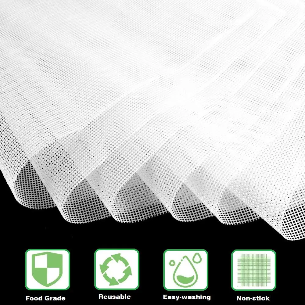 AIKESIWAY 6 Pack Silicone Dehydrator Sheets | Non-stick Food Fruit Mesh for Fruit Dryer - view 4
