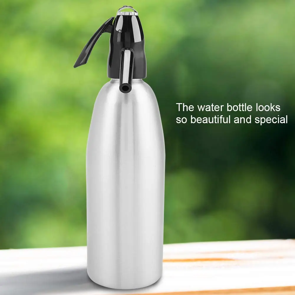 Raguso 1L Alloy Soda Syphon Bottle | Carbonated Seltzer Water Maker for Cocktails & Drinks (Silver) - view 4