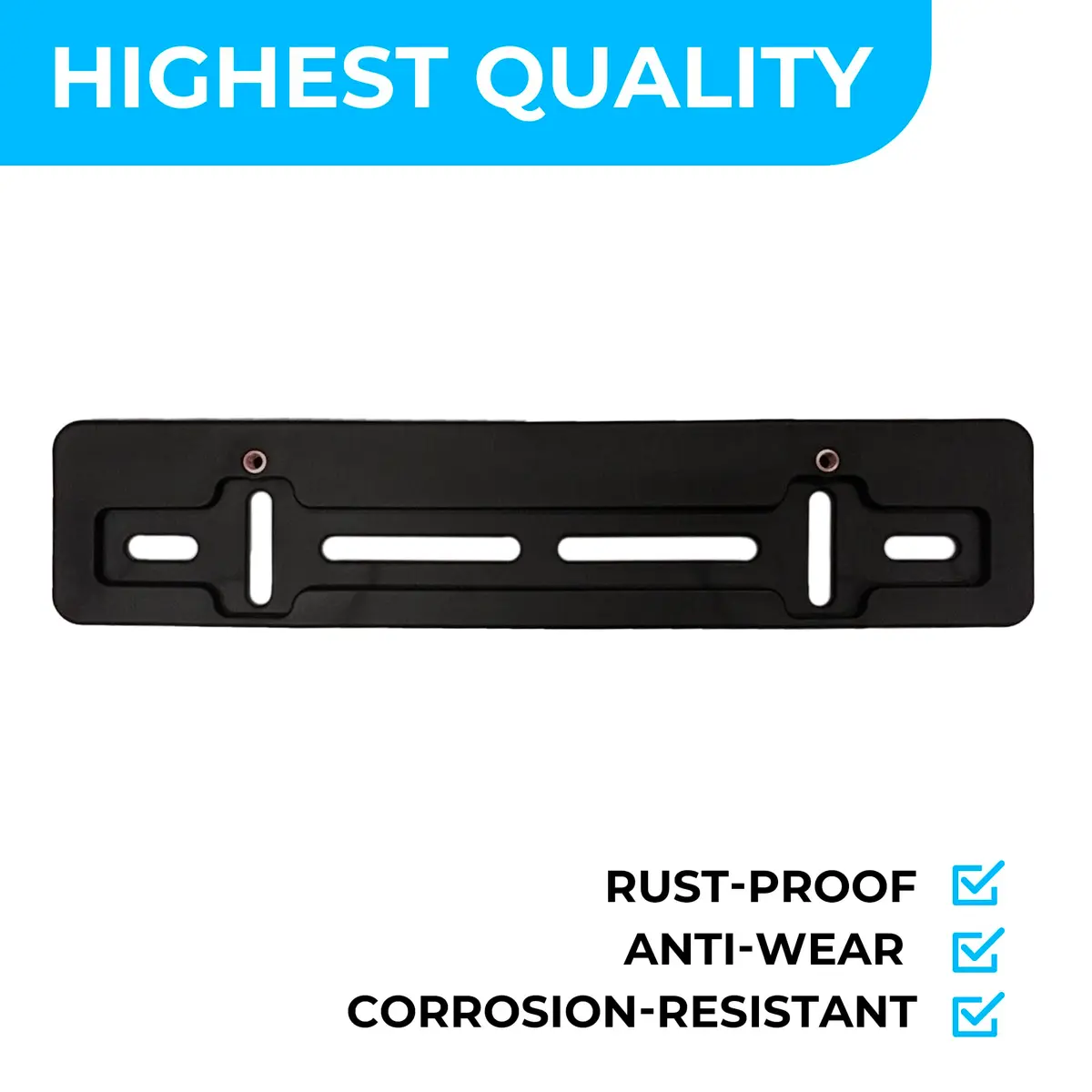 TN TrunkNets Inc Front Bumper License Plate Bracket for Toyota Camry 2018-2025, 2026, Black | Fits US & Canada Plates, Rust-Proof Plastic - view 3