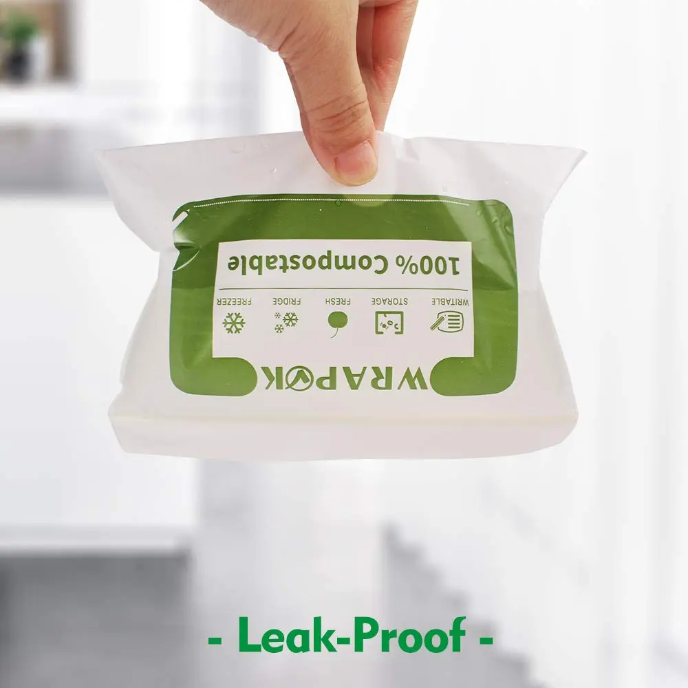 WRAPOK Compostable Snack Bags Small 100 Count | Biodegradable Freezer Storage - view 5
