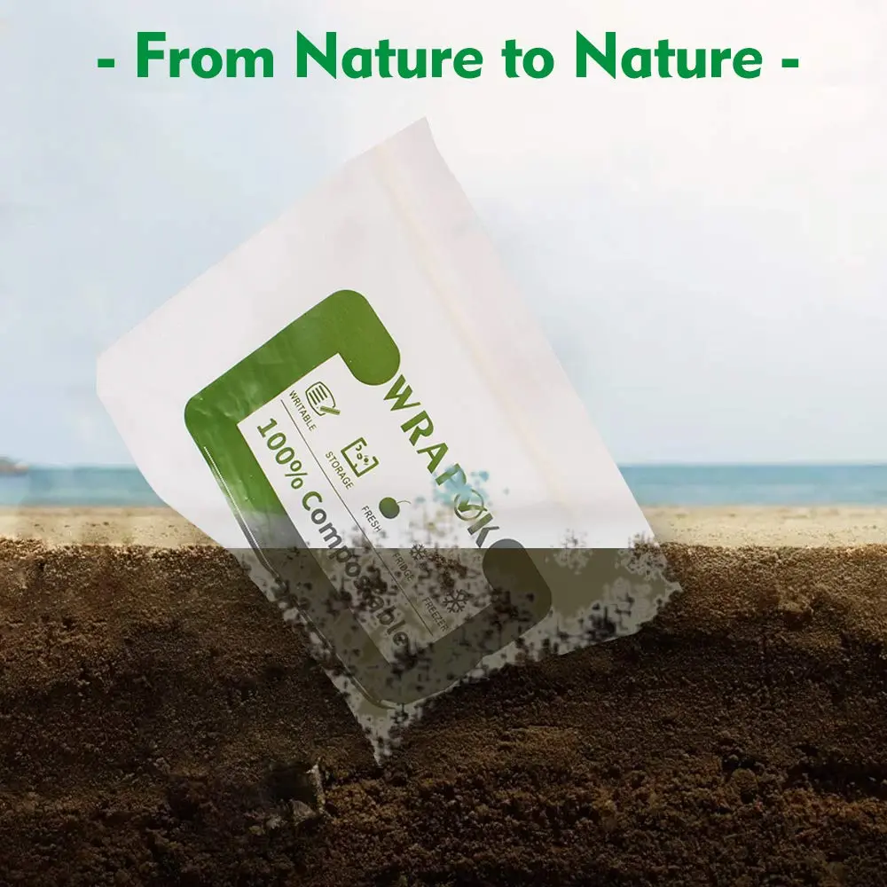 WRAPOK Compostable Snack Bags Small 100 Count | Biodegradable Freezer Storage - view 7