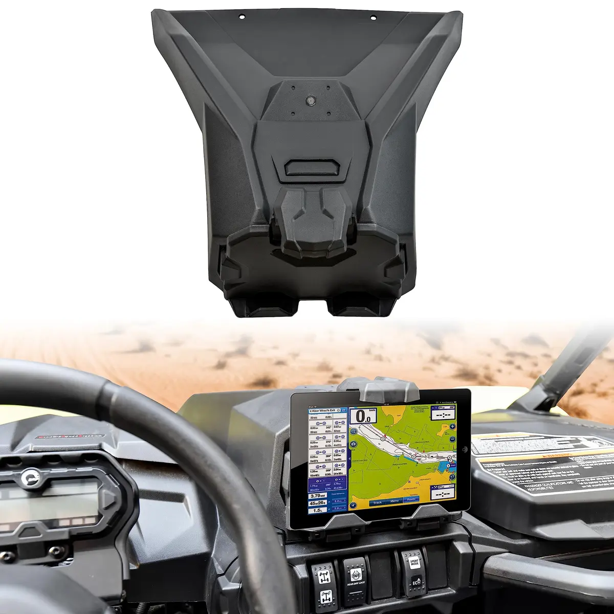 SAUTVS Portable Electronic Device Mount, Adjustable Tablet Phone Holder for Can Am Maverick Sport, Trail, Commander (Replace #715005212) | Precise Fitment & Weatherproof - main product image