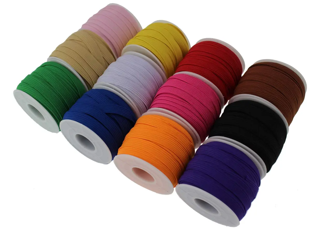 JESEP 3/8in Multi-Color Elastic Band 12 Rolls | Durable, Flexible & Assorted for Sewing - view 3