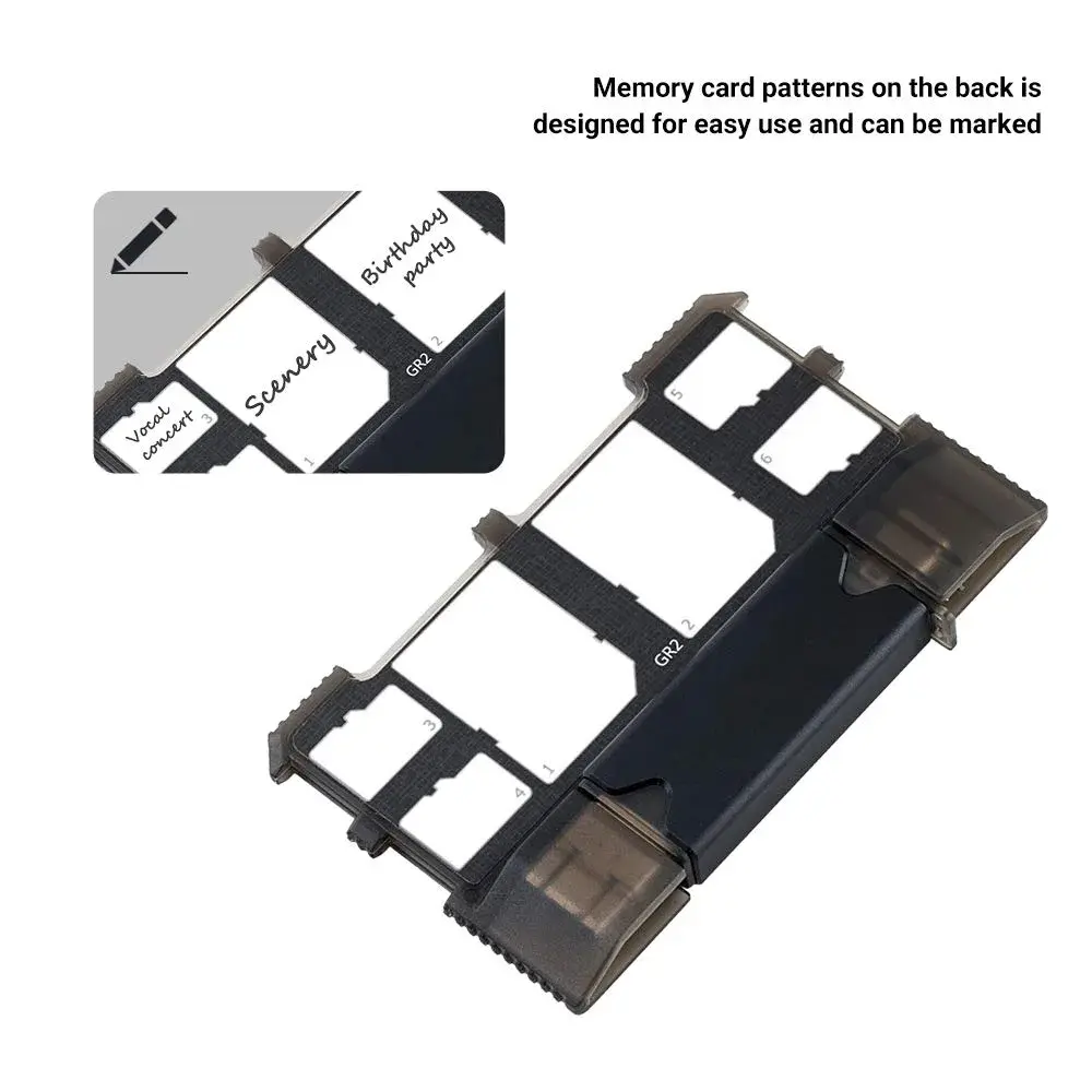 JJC 6-Slot Memory Card Holder Case with USB 3.0 Card Reader | Holds 4 Micro SD, 2 SD Cards - view 6