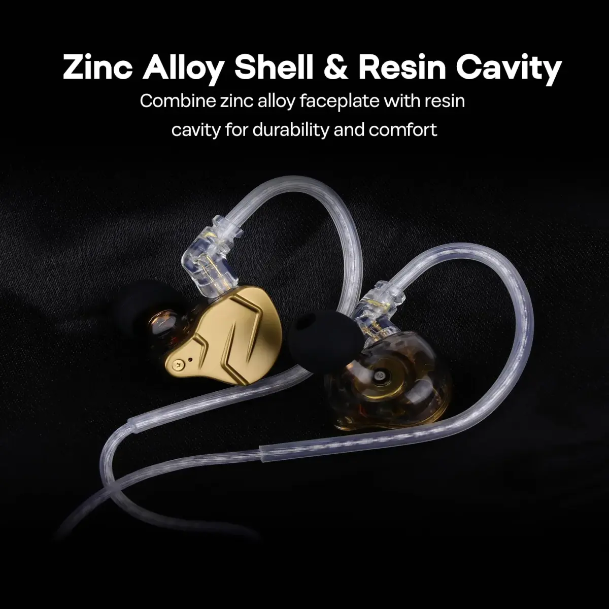 Linsoul KZ ZSN PRO X Hybrid Driver IEM Wired Earbuds 1BA+1DD | 7-40kHz Frequency Response - view 4