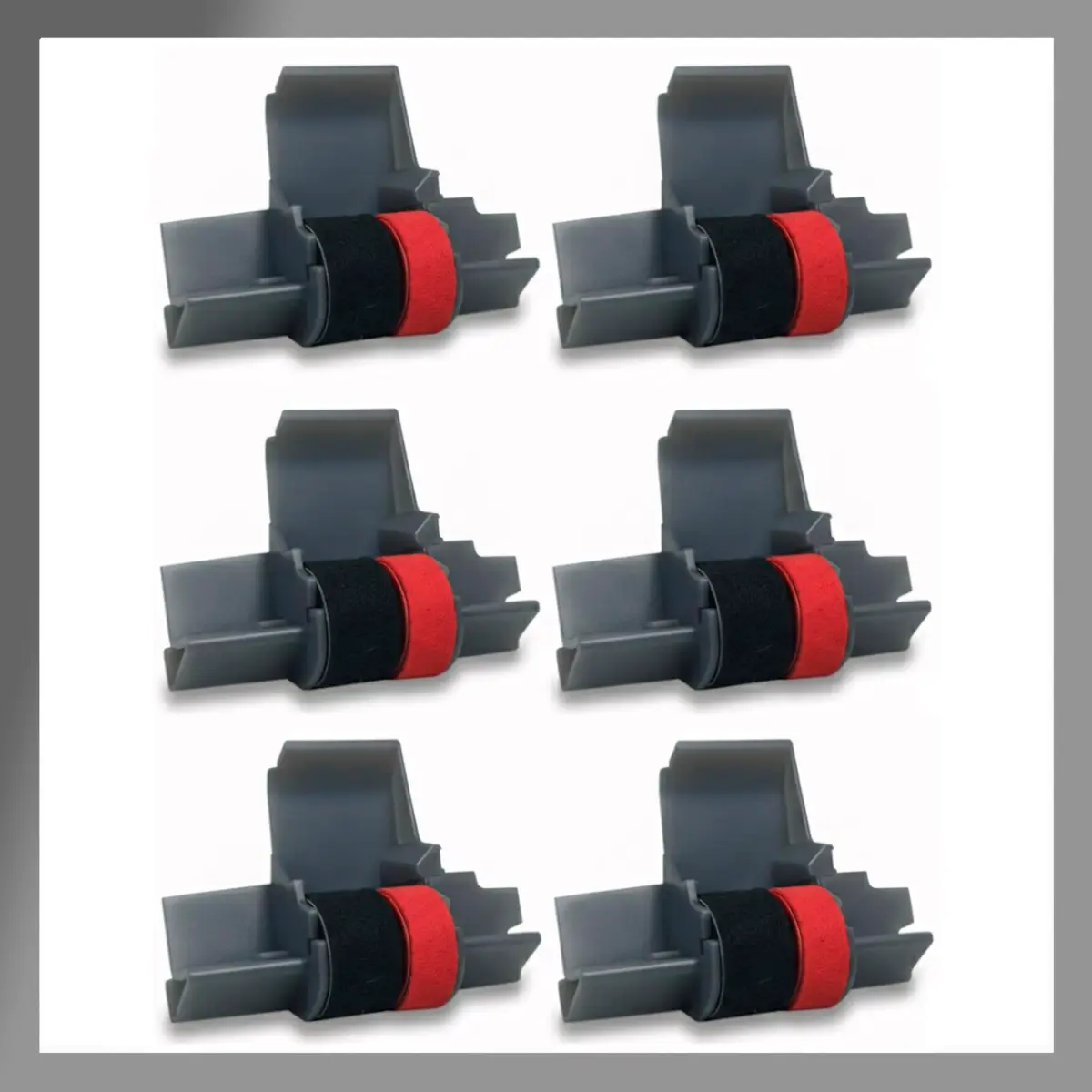 Pokanic IR-40T Black & Red Ink Roller Ribbon Cartridge 6 Pack | Dual-Color Replacement for Casio/Canon/Sharp Calculators - main product image