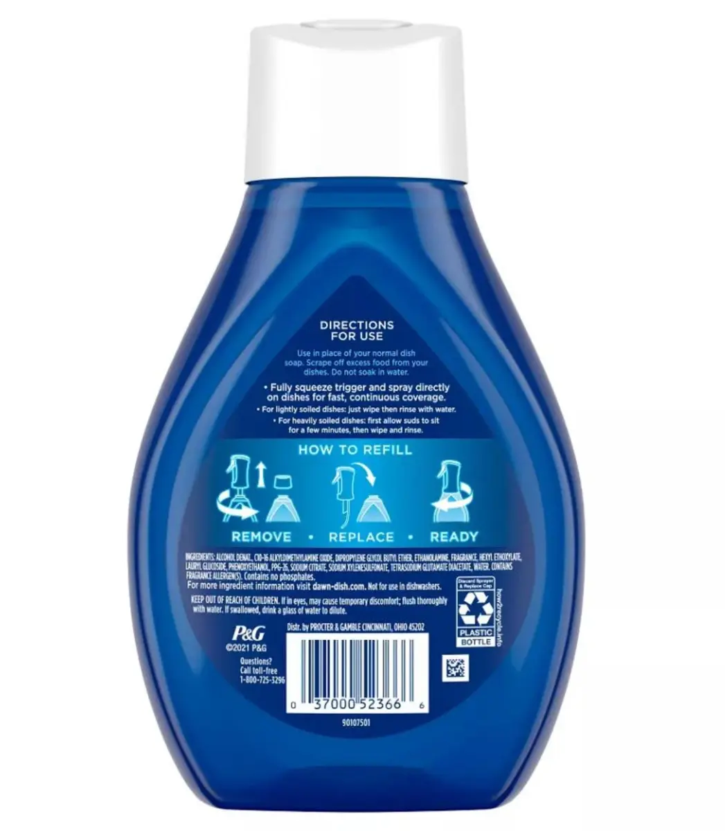 Dawn Powerwash Dish Spray Refill, 16 fl oz (473ml) Bottles, Pack of 6 | Cuts Grease Instantly - view 2