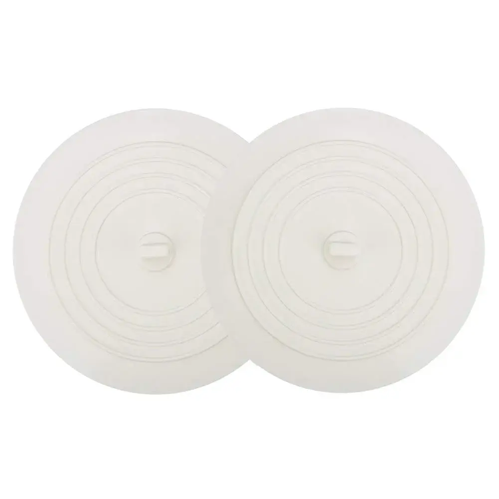 V-TOP 6-Inch Silicone Tub Stopper 2-Pack | Universal Flat Suction Drain Plug for Kitchen, Bathroom, Laundry - main product image