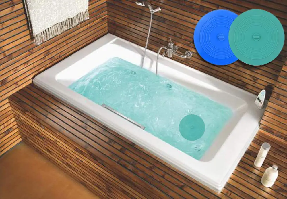 V-TOP Tub Stopper 2 Pack, 6 inches Large Silicone Drain Plug for Kitchen Bathroom Laundry - view 4