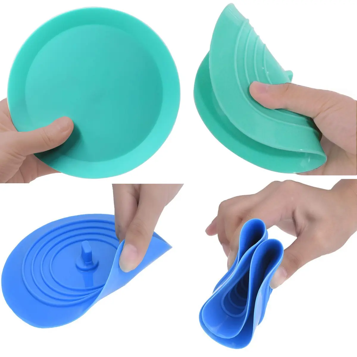 V-TOP Tub Stopper 2 Pack, 6 inches Large Silicone Drain Plug for Kitchen Bathroom Laundry - view 6