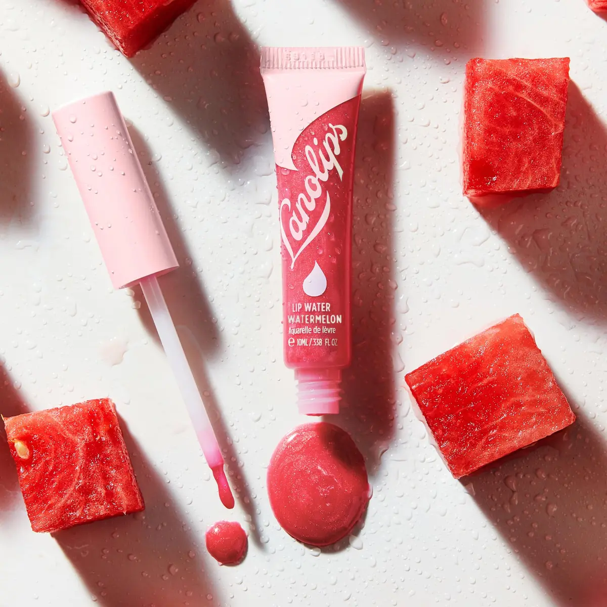 Lanolips Lanolin Lip Water Watermelon 10ml | Hydrating Lip Serum with Hyaluronic Acid & Shimmer - view 6
