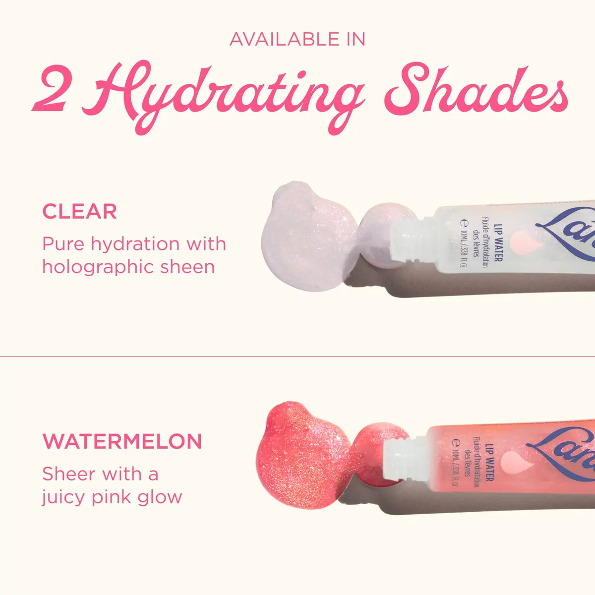 Lanolips Lanolin Lip Water Watermelon 10ml | Hydrating Lip Serum with Hyaluronic Acid & Shimmer - view 7