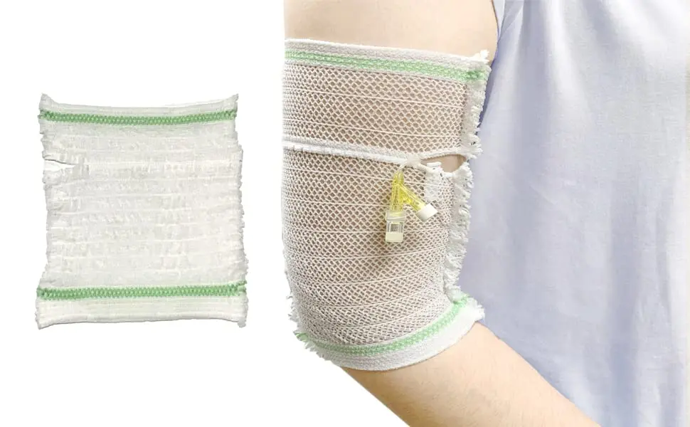 CHOYTONG PICC Line Cover Sleeve for Toddlers Age 1-2, Elastic Net, 2.2cm x 13.2cm (S) | Breathable Arm Protector - view 5