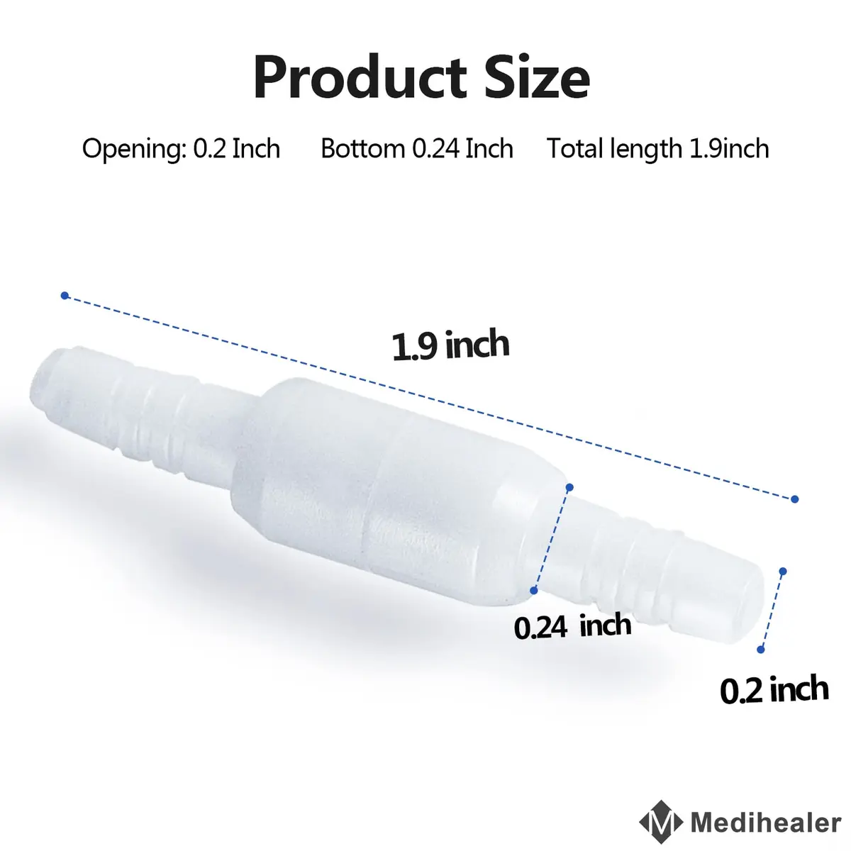 Medihealer 5 Packs Tubing Swivel Connectors | Kink-Resistant Oxygen Fittings for Home Use - view 3