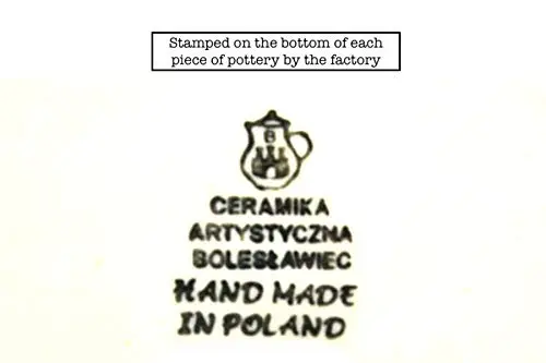 Polish Pottery Gallery Handmade Ceramic Mug 473ml (16 oz) | Forget-Me-Knot Blue Traditional Pattern - view 5