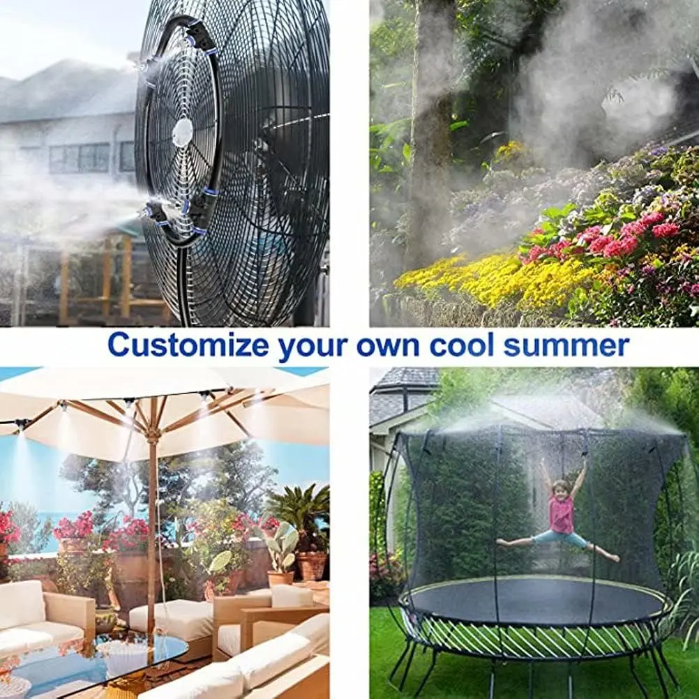 LANDGARDEN Pre-assembled Misting Kit, 59FT Outdoor Mist Line + Brass Nozzles | Cooling & Watering Solution - view 4