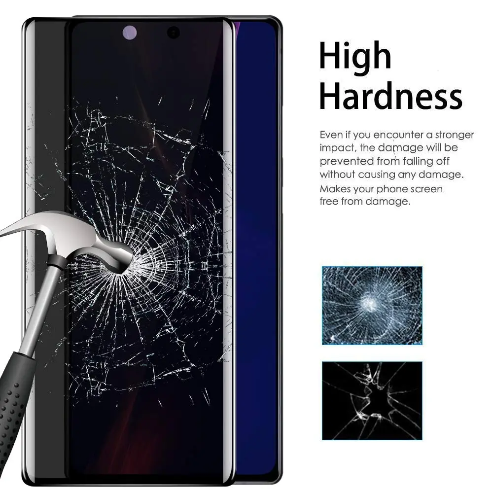 YWXTW Red 2 Pack Privacy Screen Protector for Samsung Galaxy Note 20 Ultra | Anti-Spy Black Tempered Glass - view 3