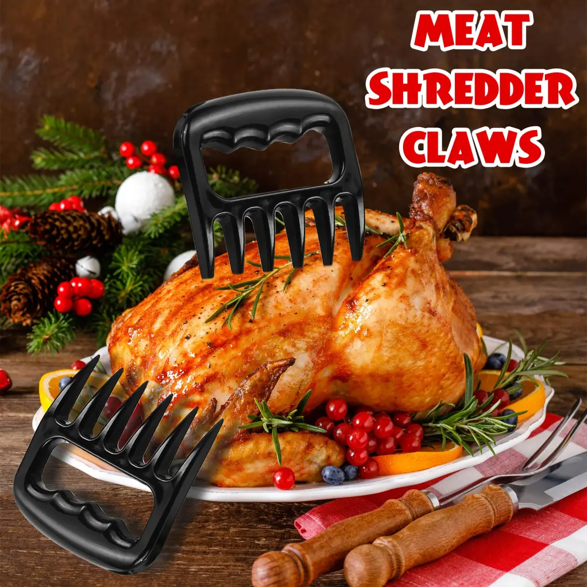 ROMANTICIST 23-Piece Heavy Duty Grilling Tool Set with Meat Claws & Canvas Bag | Stainless Steel BBQ Accessories - view 3