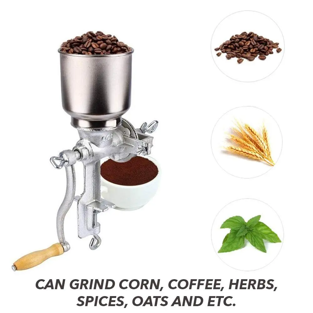 Killer's Instinct Outdoors Grain Mill Iron Grinder Manual Food Grinder Hand Crack with High Hopper | Heavy Duty Cast Iron, Adjustable Grind - view 5