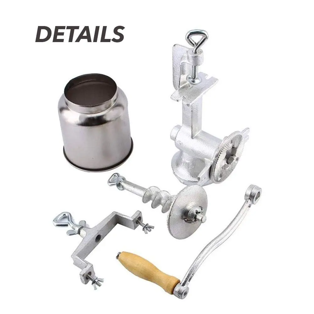 Killer's Instinct Outdoors Grain Mill Iron Grinder Manual Food Grinder Hand Crack with High Hopper | Heavy Duty Cast Iron, Adjustable Grind - view 6