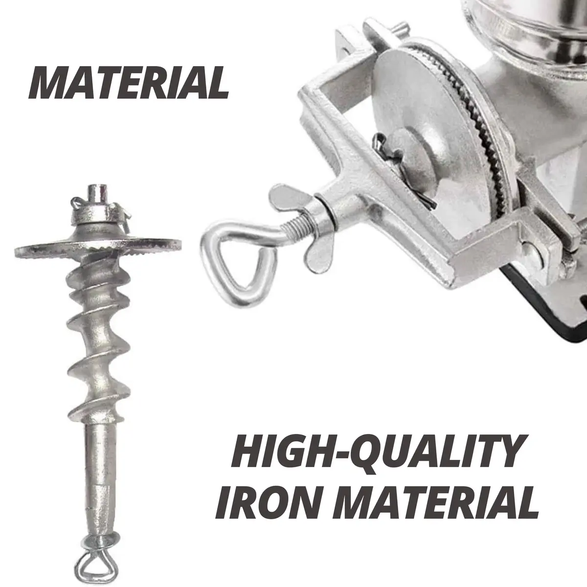 Killer's Instinct Outdoors Grain Mill Iron Grinder Manual Food Grinder Hand Crack with High Hopper | Heavy Duty Cast Iron, Adjustable Grind - view 4