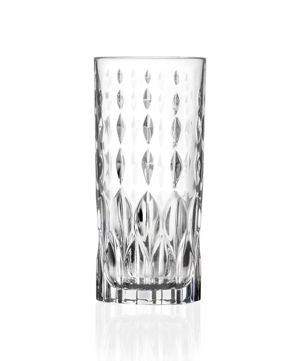 Barski Highball Glasses Set of 6 Crystal-Like Glass 355ml (12 oz) | European Crafted Drinking Tumblers - view 2