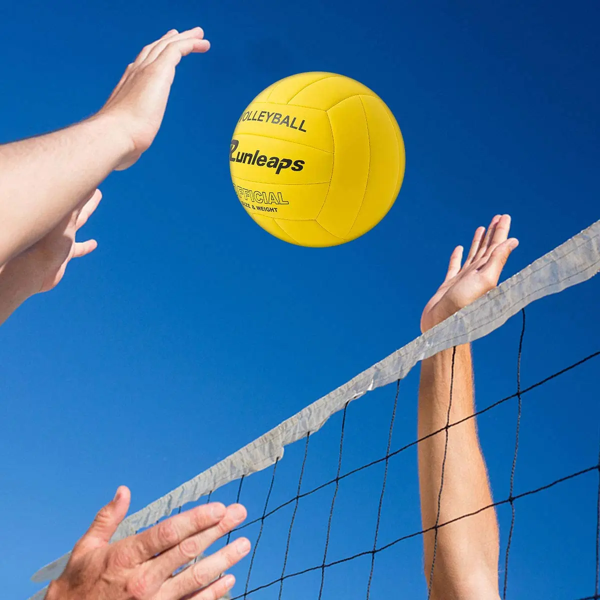Runleaps Official Size 5 Volleyball 280g (8.2in Diameter) | Waterproof Indoor Outdoor PU Leather - view 4