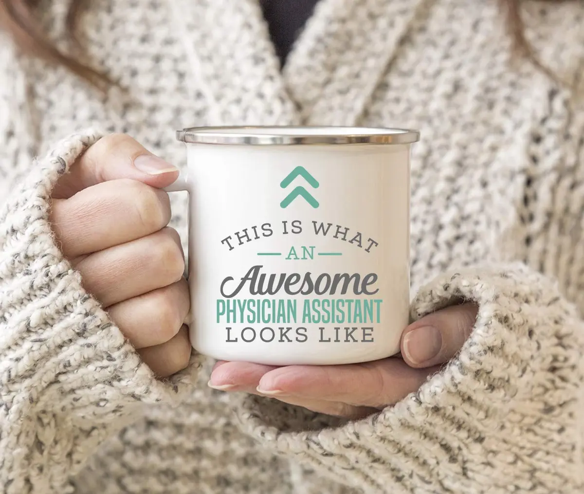 Andaz Press 11oz. Stainless Steel Campfire Coffee Mug Gift, This Is What An Awesome Physician Assistant Looks Like, 1-Pack - view 3