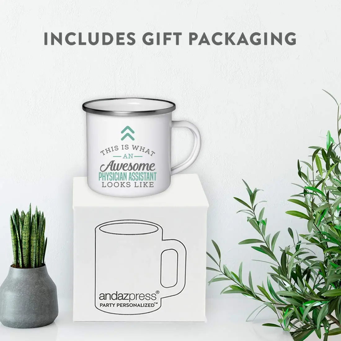 Andaz Press 11oz. Stainless Steel Campfire Coffee Mug Gift, This Is What An Awesome Physician Assistant Looks Like, 1-Pack - view 4