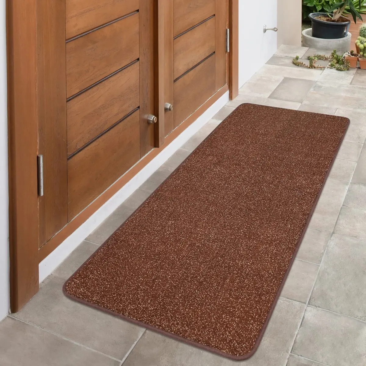 LINLA Camel Coffee Doormat 24x59 Inches | Super Absorbs Mud & Dirt, Indoor Area Rug - main product image