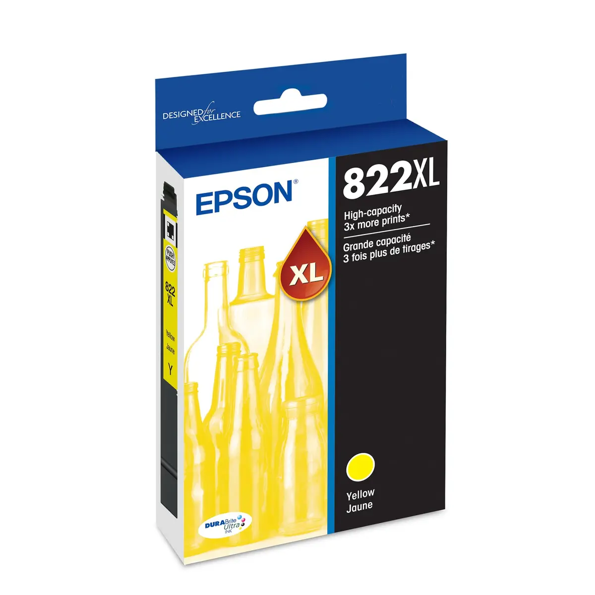 Epson T822XL High Capacity Yellow Ink Cartridge | Print Sharp Text & Bright Colors - main product image
